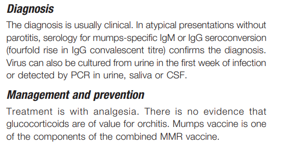 Mumps diagnosis Davidson